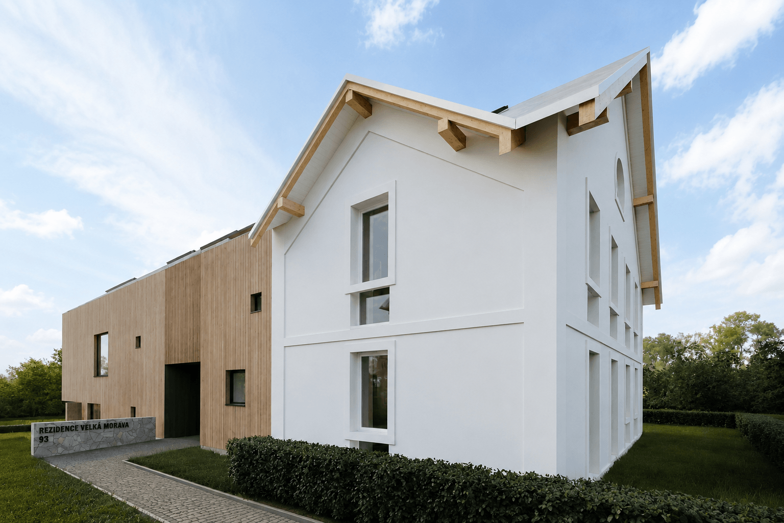 Apartmánový dům Velká Morava – propojení původní a nové části