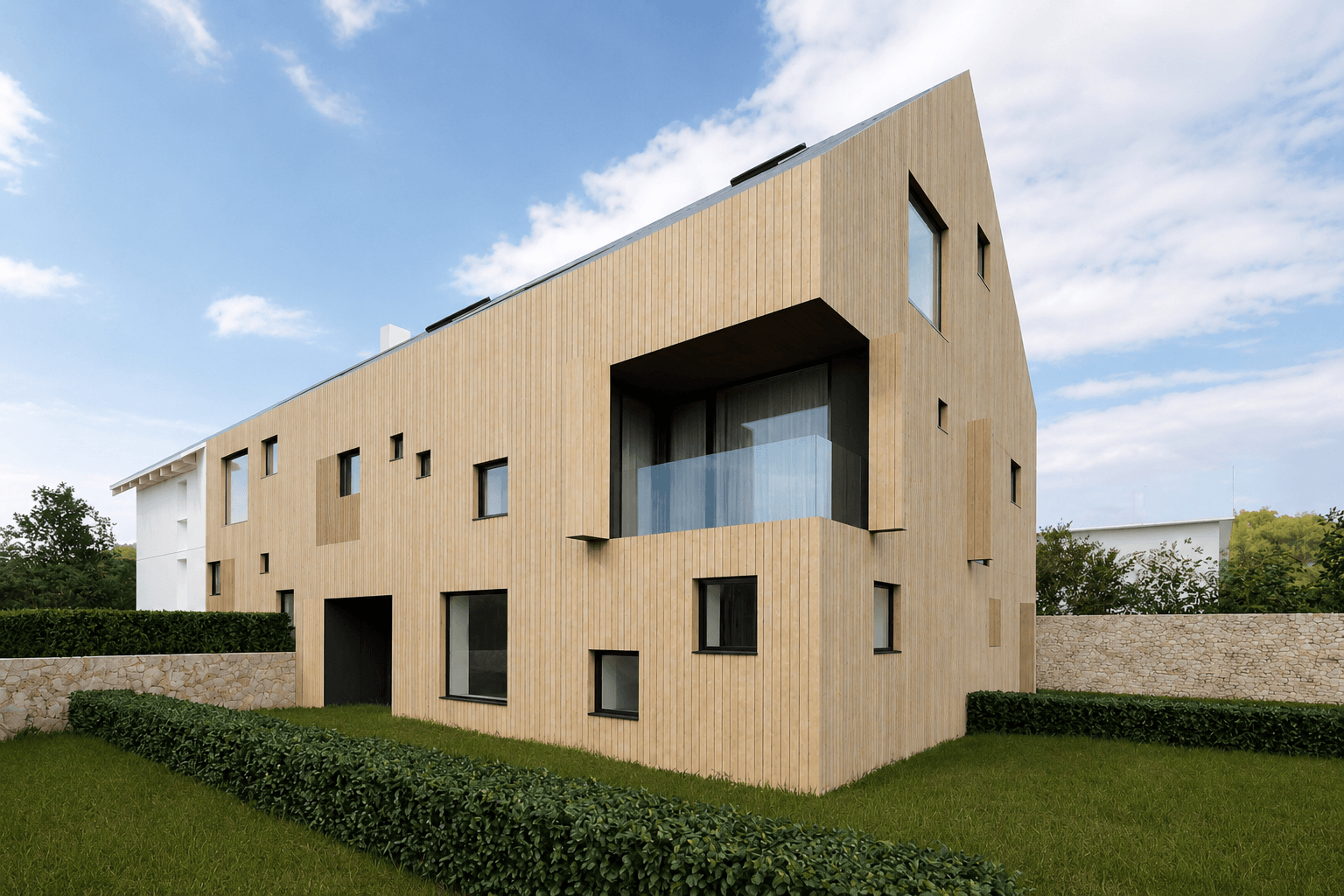 Apartmánový dům Velká Morava – dřevěná dostavba